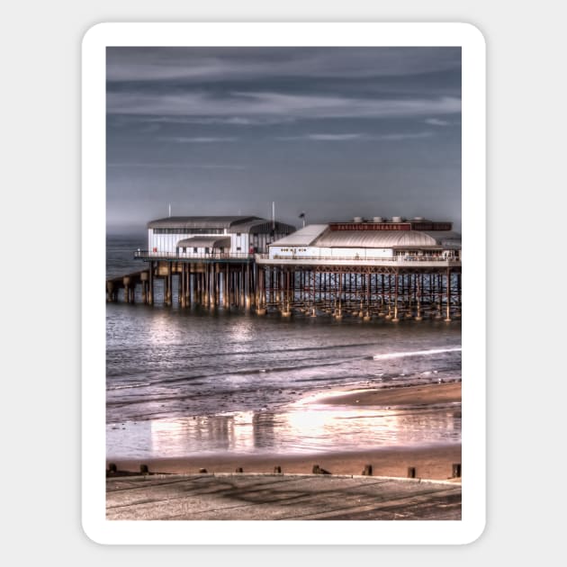 Cromer Pier and reflection Sticker by avrilharris
